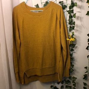Hi-Low mustard sweater